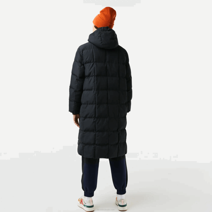 Lacoste Water-Repellent Reversible Long Jacket 646T2613 Black 031 Women