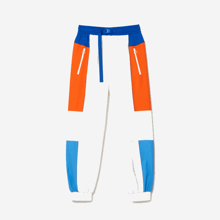 Lacoste Badge Colorblock Trackpants 646T2553 White Blue Orange Blue RLM Women