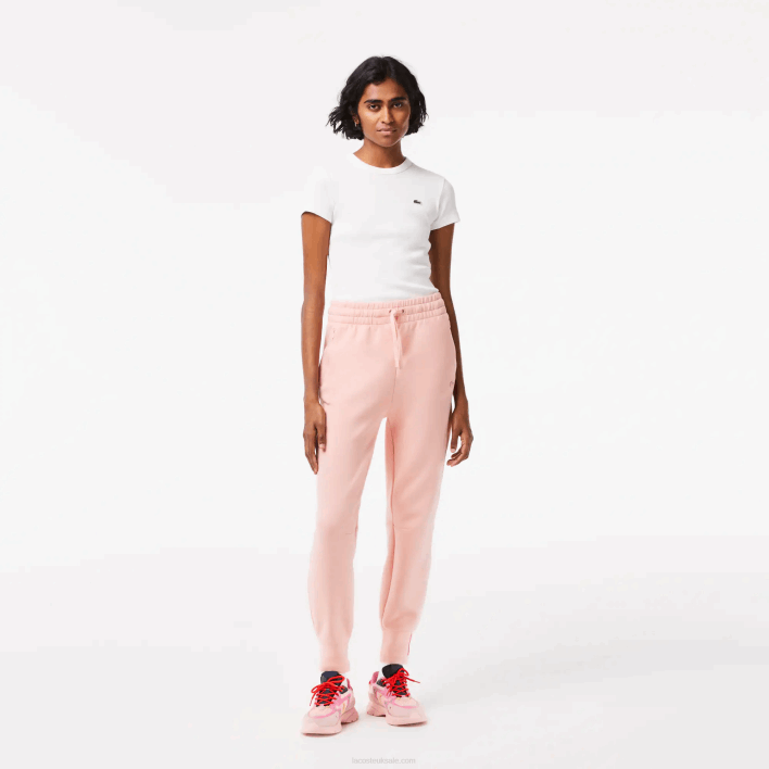 Lacoste Cotton Jersey Trackpants 646T2403 Pink KF9 Women