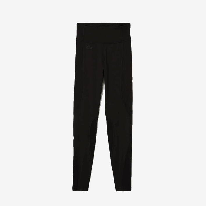 Lacoste SPORT Color-Block Knit Effect Leggings 646T2531 Black 8VM Women