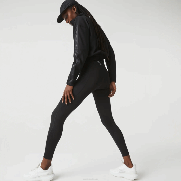 Lacoste SPORT Color-Block Knit Effect Leggings 646T2531 Black 8VM Women