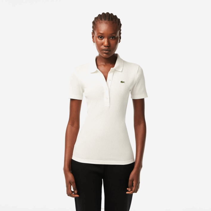 Lacoste Organic Cotton Polo Shirt 646T2375 White 70V Women