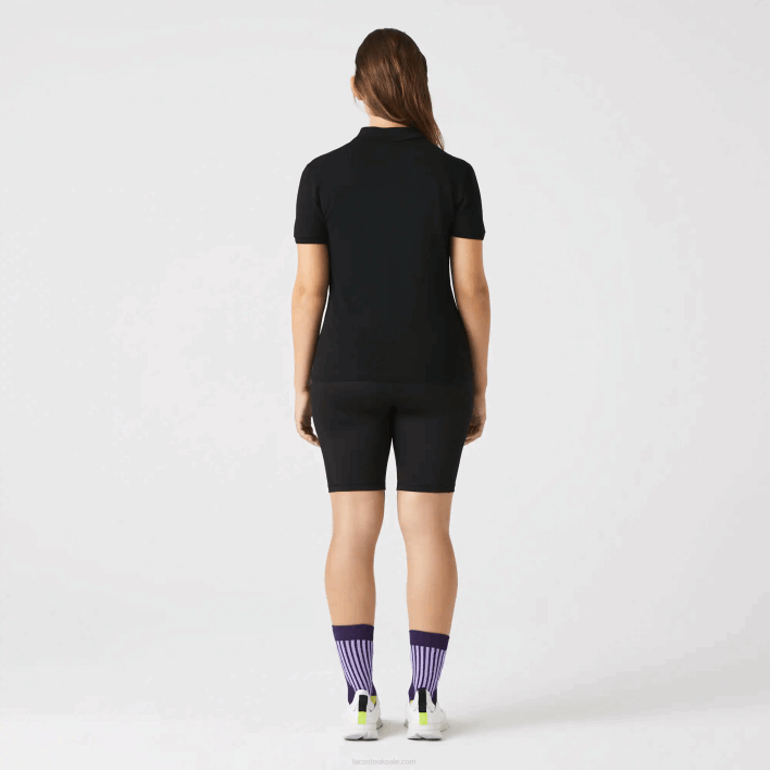 Lacoste Slim Fit Stretch Cotton Pique Polo 646T2469 Black 031 Women