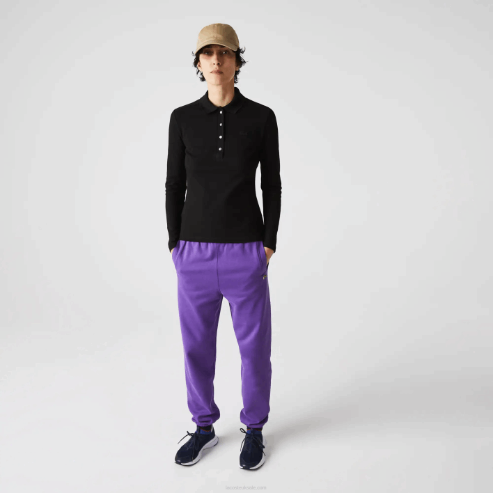 Lacoste Slim Fit Stretch Pique Polo 646T2478 Black 031 Women