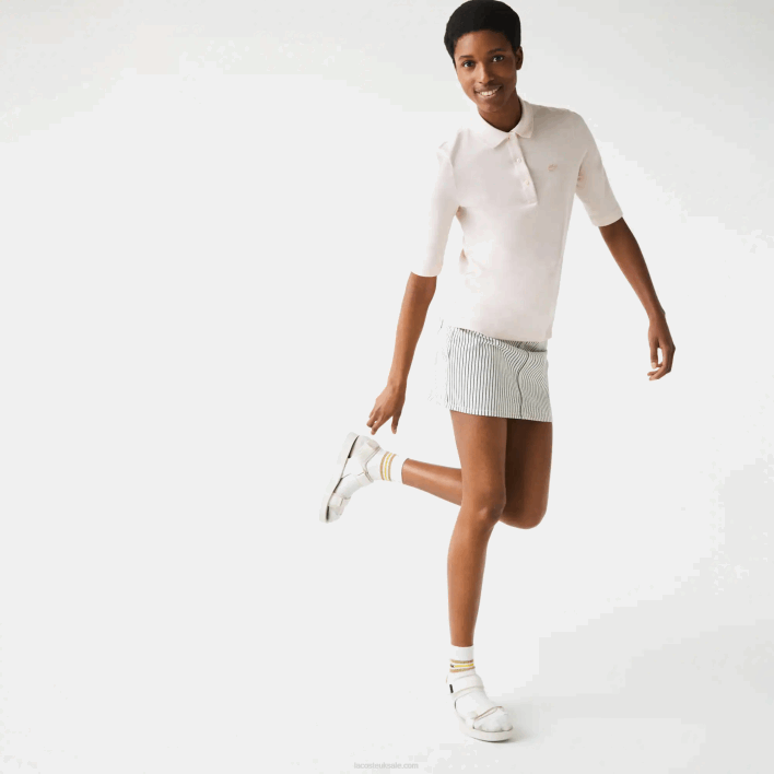 Lacoste Slim Fit Supple Cotton Polo 646T2514 Light Pink ADY Women