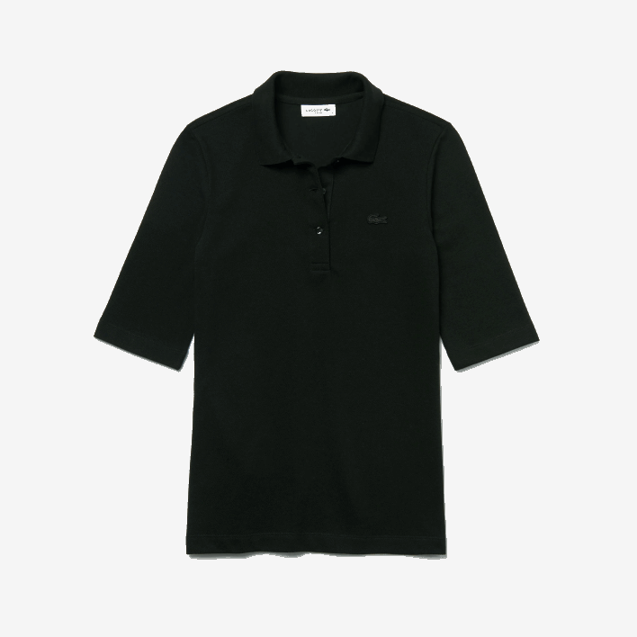 Lacoste Slim Fit Supple Cotton Polo 646T2515 Black 031 Women