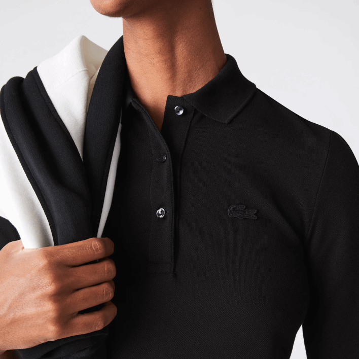 Lacoste Slim Fit Supple Cotton Polo 646T2515 Black 031 Women