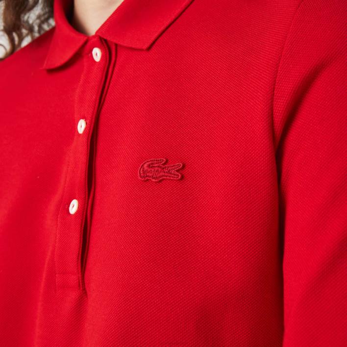 Lacoste Slim Fit Supple Cotton Polo 646T2516 Red 240 Women
