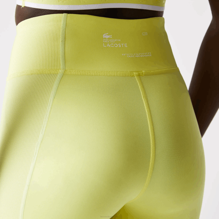 Lacoste SPORT Bike Shorts 646T2655 Flashy Yellow Green BZC Women