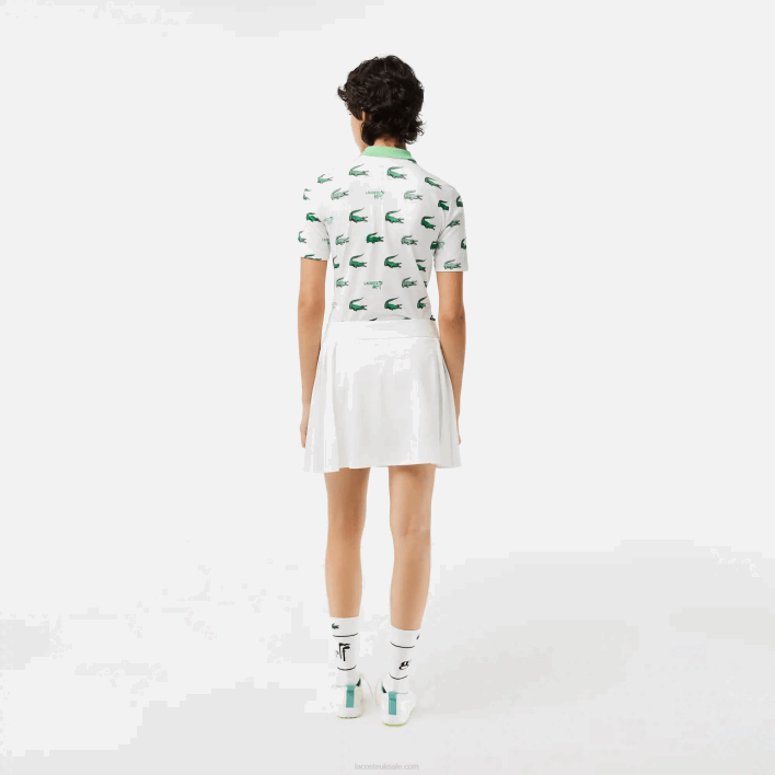 Lacoste SPORT Built-In Short Golf Skirt 646T2419 White NYV Women