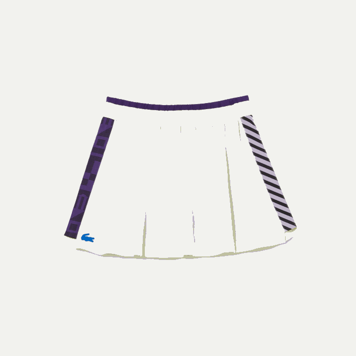 Lacoste SPORT Built-In Short Tennis Skirt 646T2592 Yellow Purple 4XK Women
