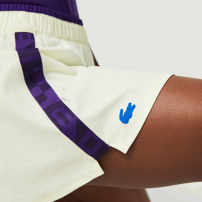 Lacoste SPORT Built-In Short Tennis Skirt 646T2592 Yellow Purple 4XK Women