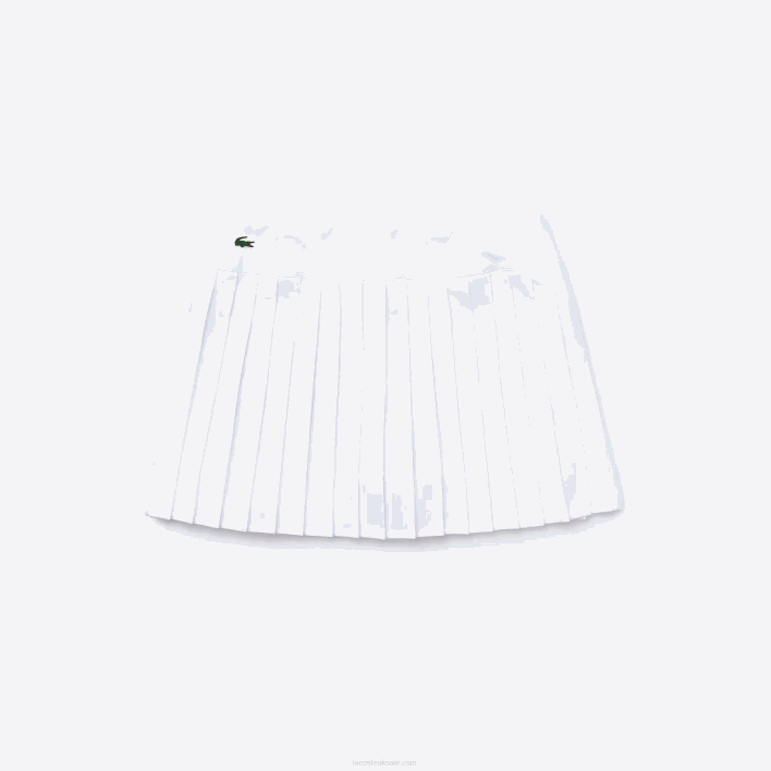 Lacoste SPORT Tennis Technical Mesh Pleated Skirt 646T2612 White Z92 Women