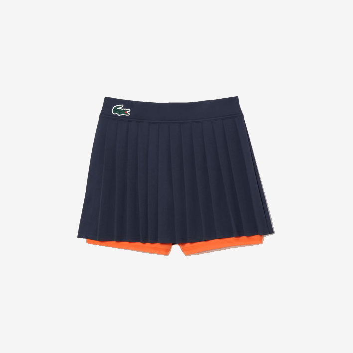 Lacoste Sport Miami Open Edition Skirt 646T2423 Blue Orange T5I Women