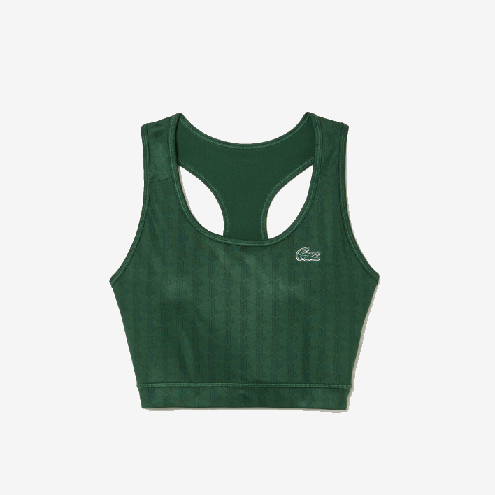 Lacoste SPORT Printed SPORTs Bra 646T2577 Green D1R Women