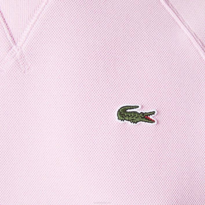 Lacoste Crew Neck Cotton Blend Sweatshirt 646T2394 Pink Z4H Women