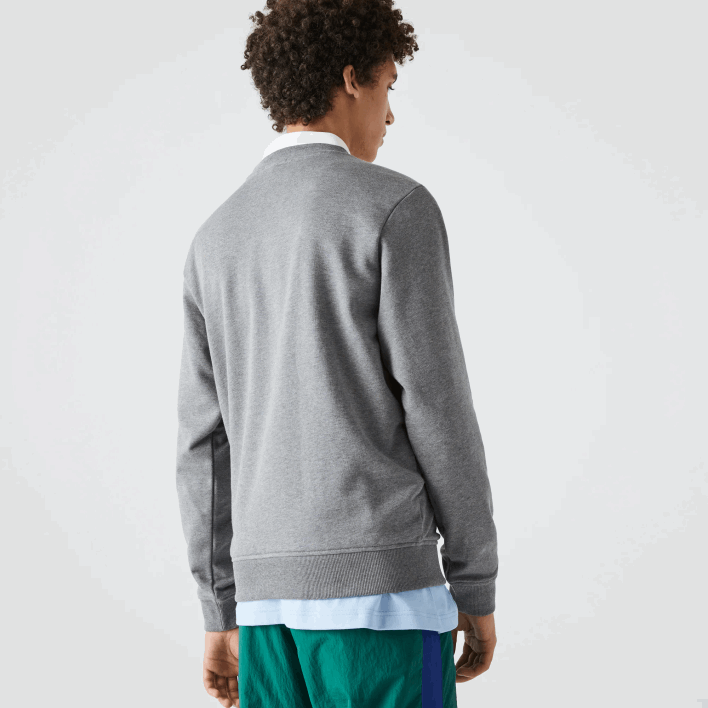 Lacoste Crew Neck Organic Cotton Sweatshirt 646T1209 Grey Chine 1VQ Women