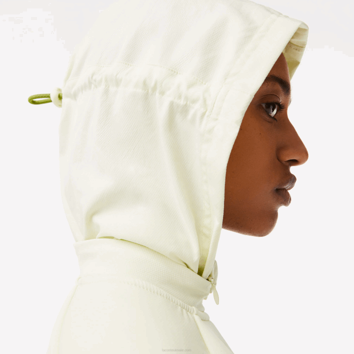 Lacoste SPORT Loose Fit Zip Sweatshirt 646T2383 Yellow 6GD Women