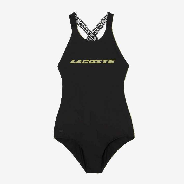 Lacoste One-Piece Recycled Polyester Swimsuit 646T2459 Black 031 Women