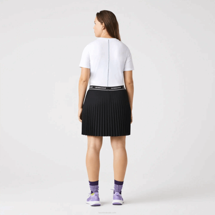 Lacoste Crew Neck Cotton Blend T-Shirt 646T2563 White 001 Women