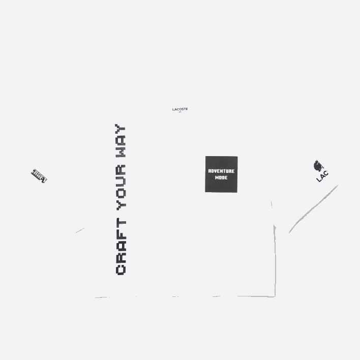 Lacoste LIVE x Minecraft Short Organic Cotton T-Shirt 646T2605 White 001 Women