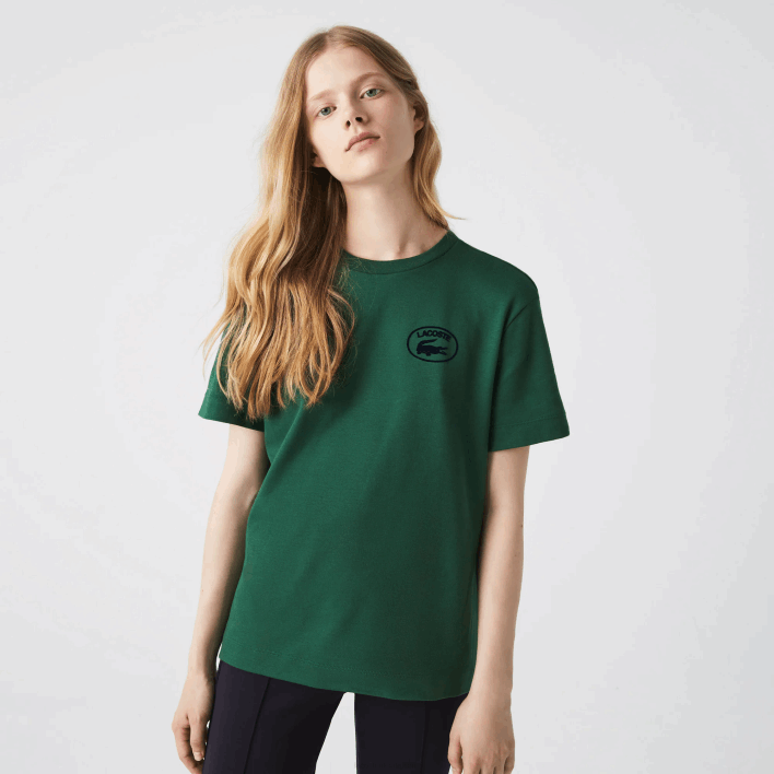 Lacoste Loose Fit Organic Cotton T-Shirt 646T2608 Green 132 Women