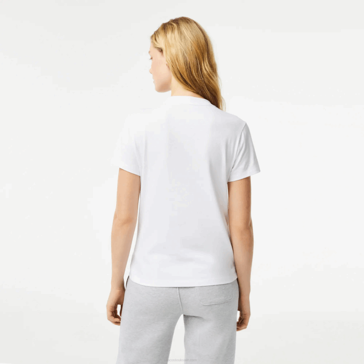 Lacoste SPORT Organic Cotton Jersey T-Shirt 646T2543 White 001 Women