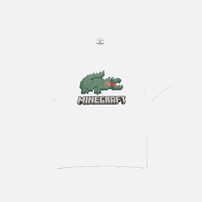 Lacoste x Minecraft Print Organic Cotton T-Shirt 646T880 White 001 Women