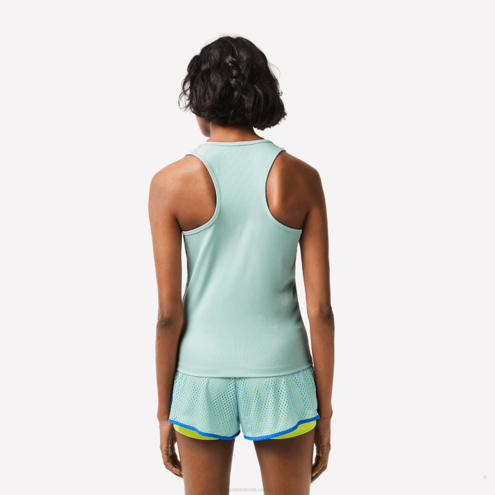 Lacoste SPORT Slim Fit Ribbed Tank Top 646T2386 Mint LGF Women