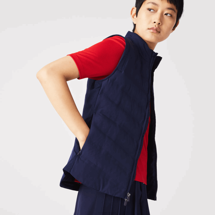 Lacoste SPORT Quilted Golf Vest 646T2630 Navy Blue 423 Women