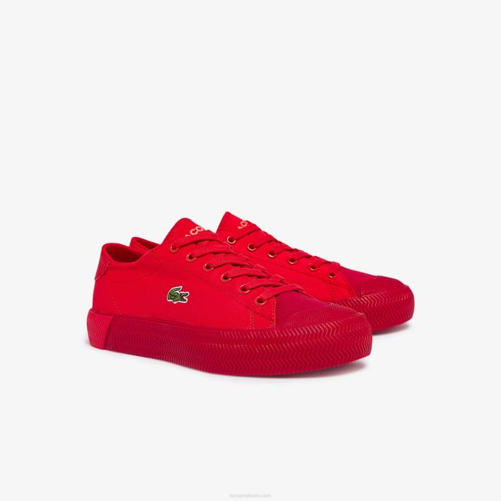Lacoste Gripshot Canvas Tonal Sneakers 646T2748 Red Red RR1 Women