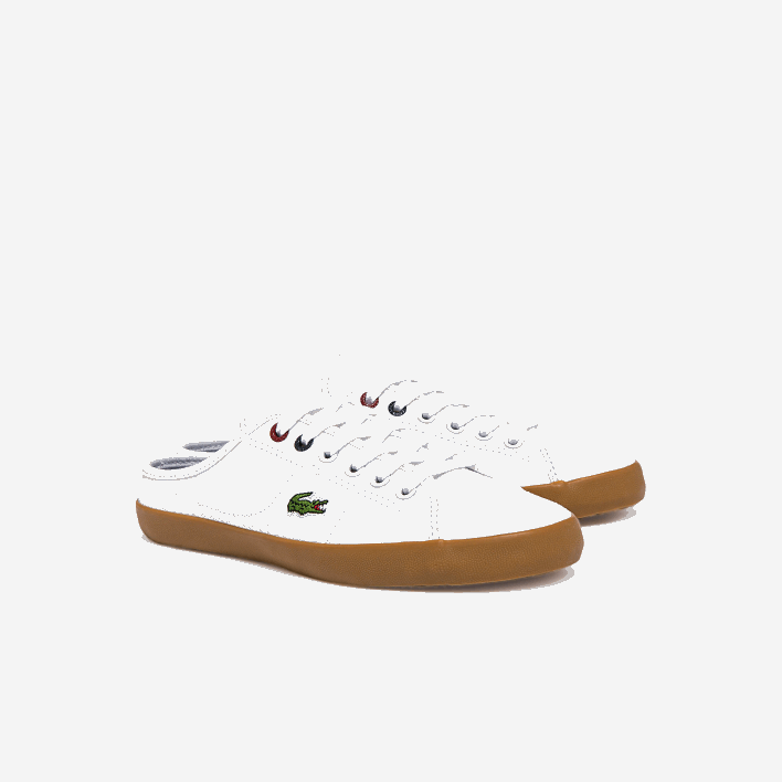Lacoste Ziane Mule Canvas Sneakers 646T2732 White & Gum Y37 Women