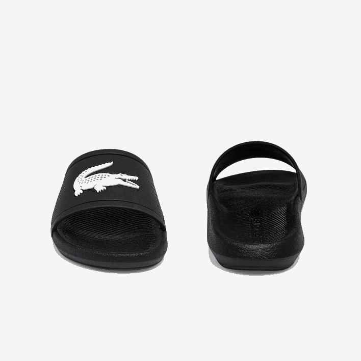 Lacoste Croco Water-repellent Synthetic Slides 646T2701 Black & White 312 Women