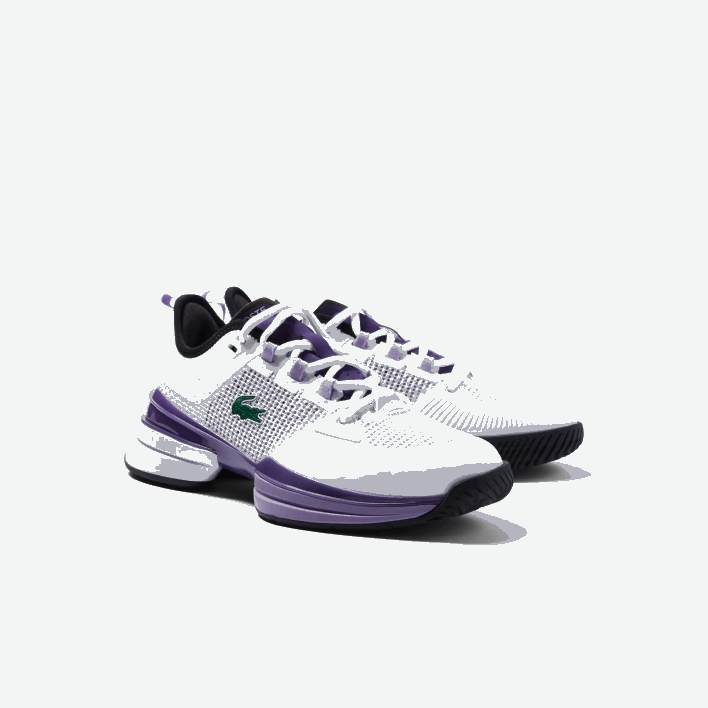 Lacoste AG-LT21 Ultra Textile Tennis Shoes 646T2756 White & Purple Z54 Women