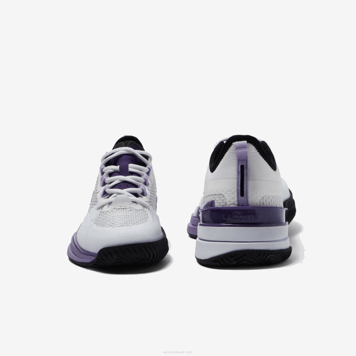 Lacoste AG-LT21 Ultra Textile Tennis Shoes 646T2756 White & Purple Z54 Women
