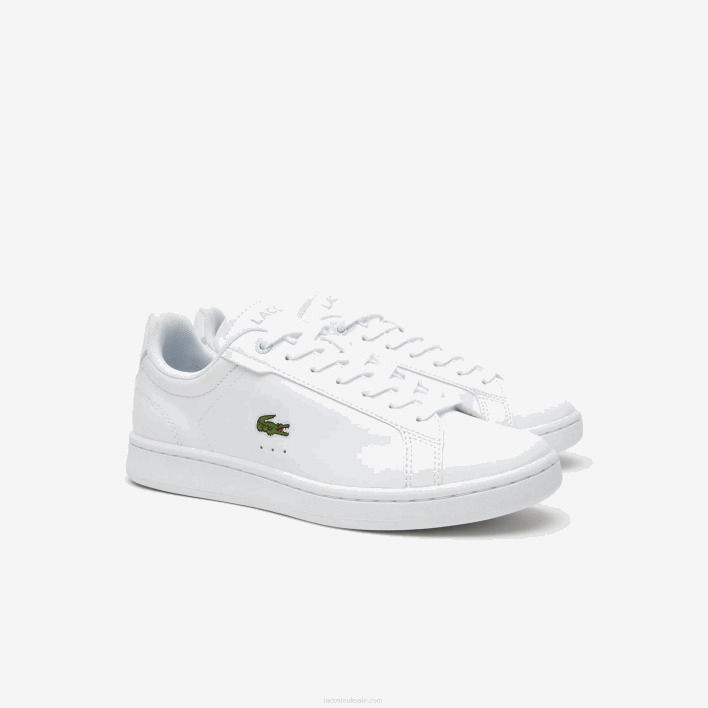 Lacoste Carnaby Pro BL Tonal Leather Sneakers 646T2681 White 21G Women