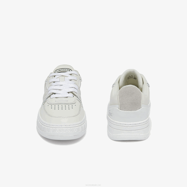Lacoste L001 Leather Sneakers 646T2720 White & Off White 65T Women