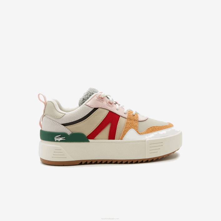 Lacoste L002 Winter Leather Outdoor Shoes 646T2727 Grey Green 1S4 Women