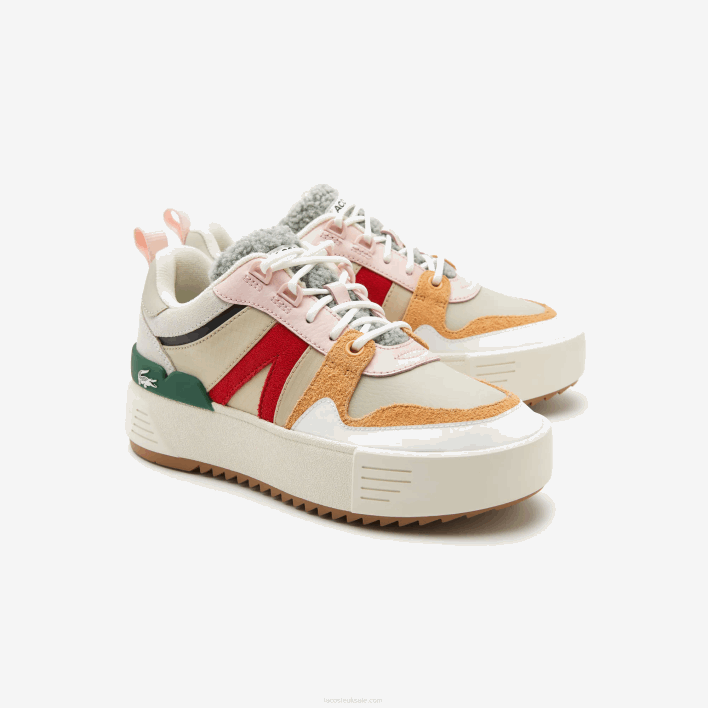 Lacoste L002 Winter Leather Outdoor Shoes 646T2727 Grey Green 1S4 Women