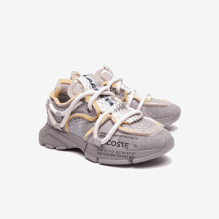 Lacoste L003 Active Runway Textile Sneakers 646T2692 Grey White 1E7 Women