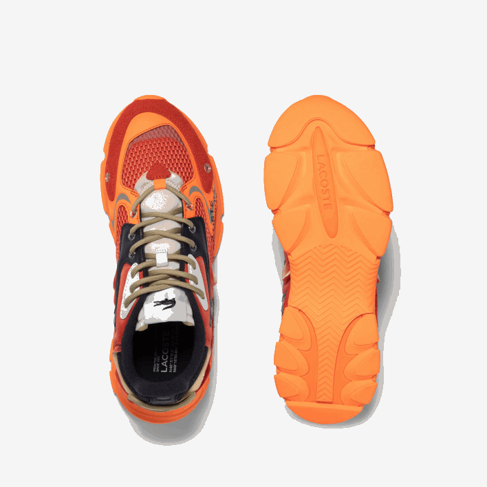 Lacoste L003 Neo Textile Sneakers 646T2675 Red Orange AM1 Women