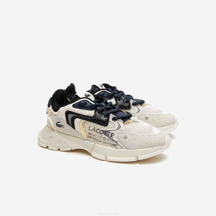 Lacoste L003 Neo Textile Sneakers 646T2678 White Black 2G9 Women