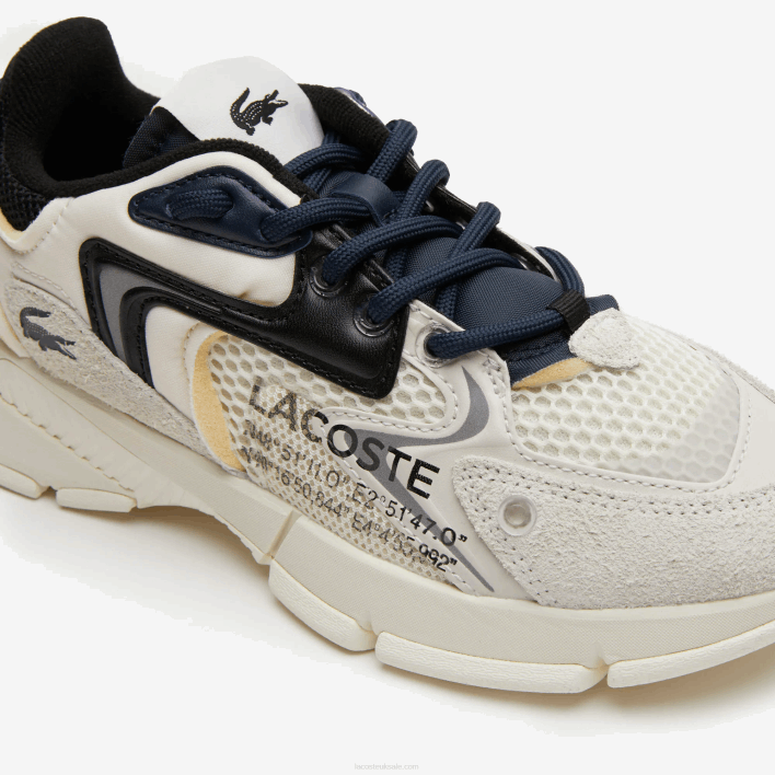 Lacoste L003 Neo Textile Sneakers 646T2678 White Black 2G9 Women