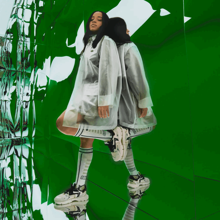 Lacoste L003 Neo Textile Sneakers 646T2678 White Black 2G9 Women