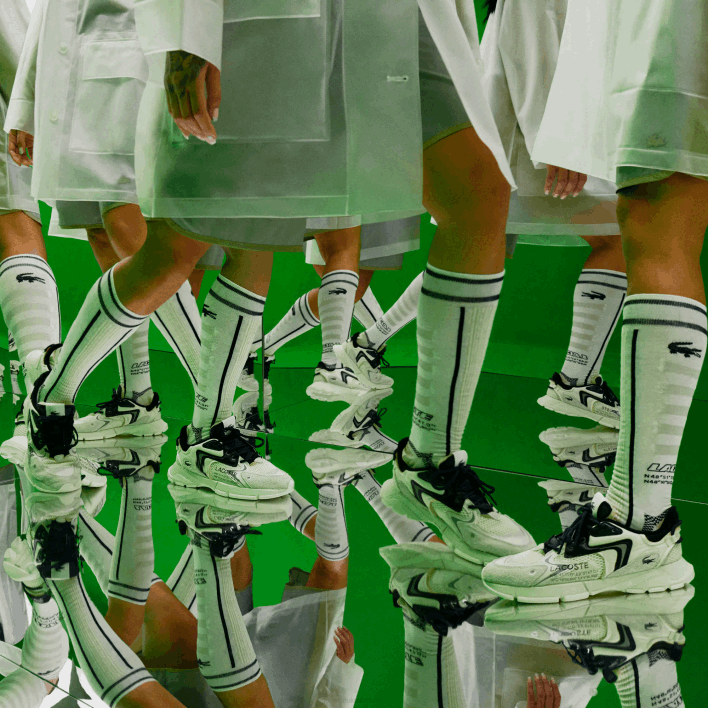 Lacoste L003 Neo Textile Sneakers 646T2678 White Black 2G9 Women