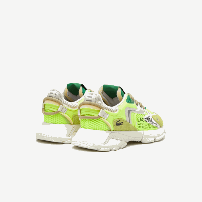 Lacoste L003 Neo Textile Sneakers 646T2680 Yellow & Off White Y21 Women