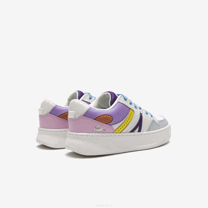 Lacoste L005 Leather Sneakers 646T2714 White Light Purple 1T6 Women