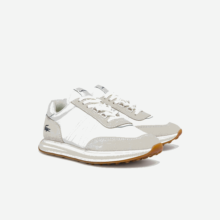 Lacoste L-Spin Textile Gold Accent Sneakers 646T2744 White 21G Women