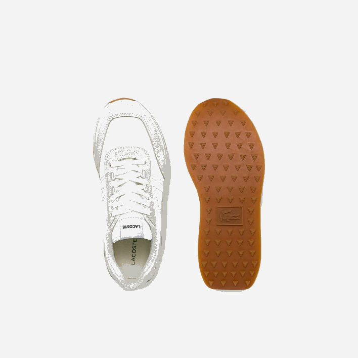 Lacoste L-Spin Textile Gold Accent Sneakers 646T2744 White 21G Women