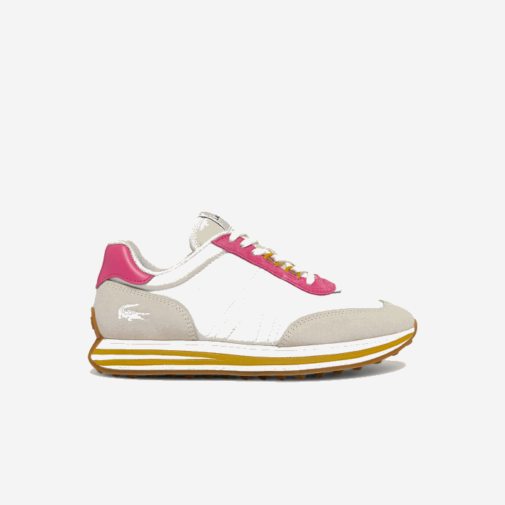 Lacoste L-Spin Textile Sneakers 646T2752 White & Pink B53 Women